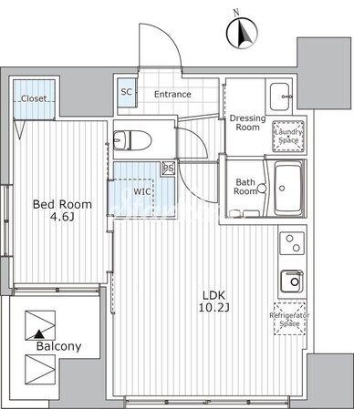 ウィステリアエス上野の物件間取画像